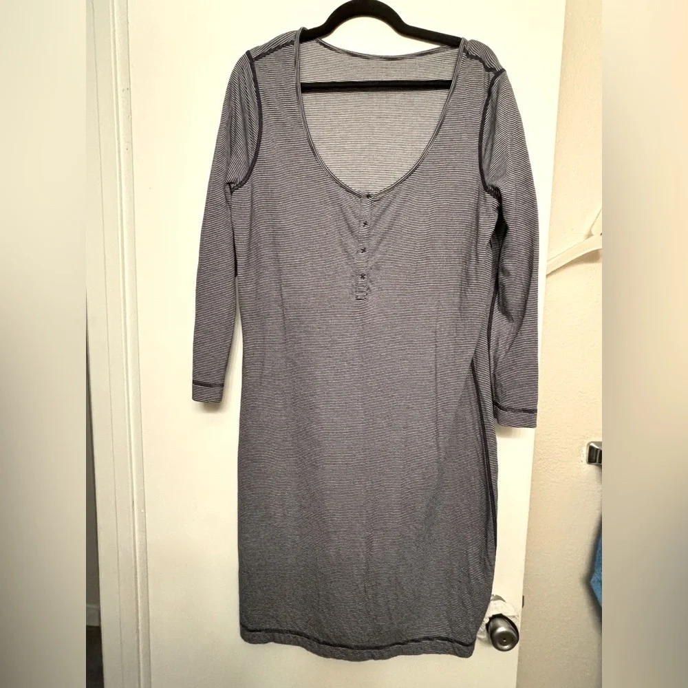 Sweater dress stripped navy blue XL - Picture 2 of 5